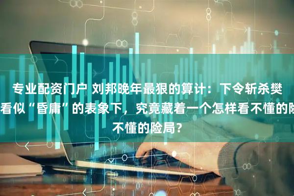 专业配资门户 刘邦晚年最狠的算计：下令斩杀樊哙！看似“昏庸”的表象下，究竟藏着一个怎样看不懂的险局？