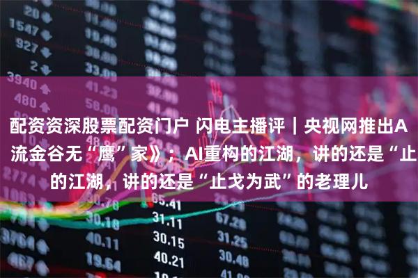 配资资深股票配资门户 闪电主播评｜央视网推出AI短剧《止戈为武：流金谷无“鹰”家》；AI重构的江湖，讲的还是“止戈为武”的老理儿